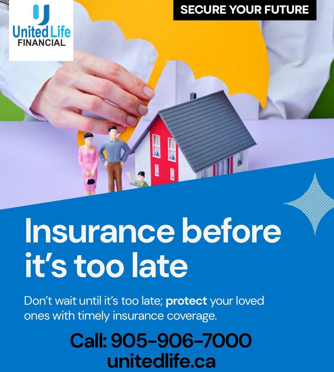Illustration of insurance protection, showing shield and family icons to highlight the importance of coverage before it’s too late.